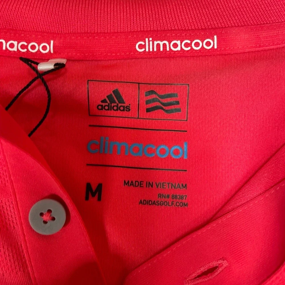 BRAND NEW Adidas Golf Climacool Club Tipped Polo Shirt Mens M Pink AE4283 NWT